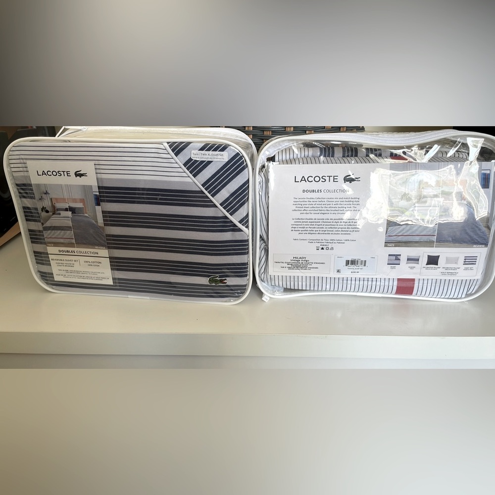 Brand new Lacoste duvet set twin